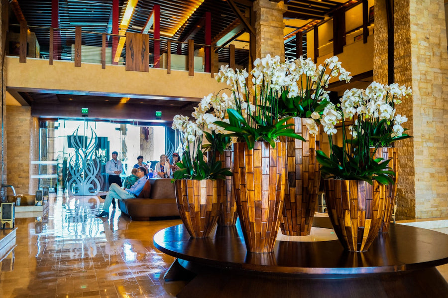 Hotel lobby floral arrangements