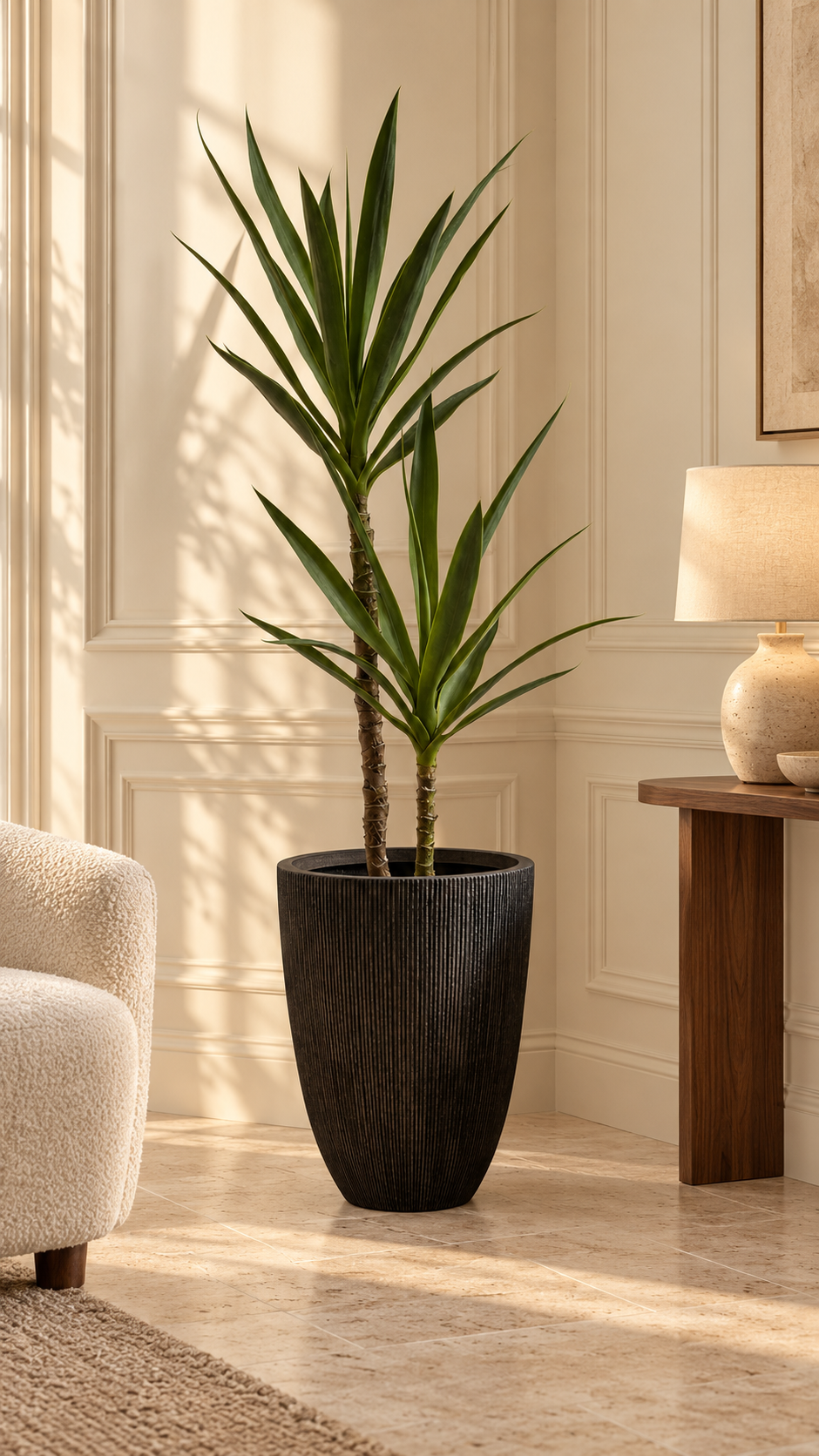 150cm real-touch Yucca plant in Budle planter