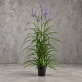 Artificial Lavender Grass in Pot – 148cm UV Resistant